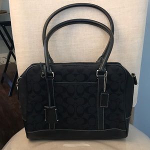 Black Monogram Coach Shoulder Bag